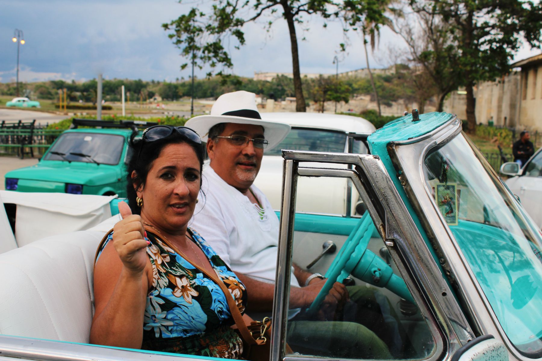 Kuba Havana šofér auta